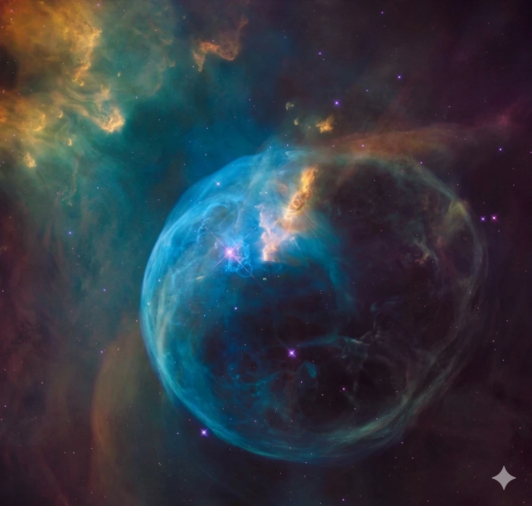 Immagine Gemini AI prima di rimuovere la filigrana visibile nell’angolo